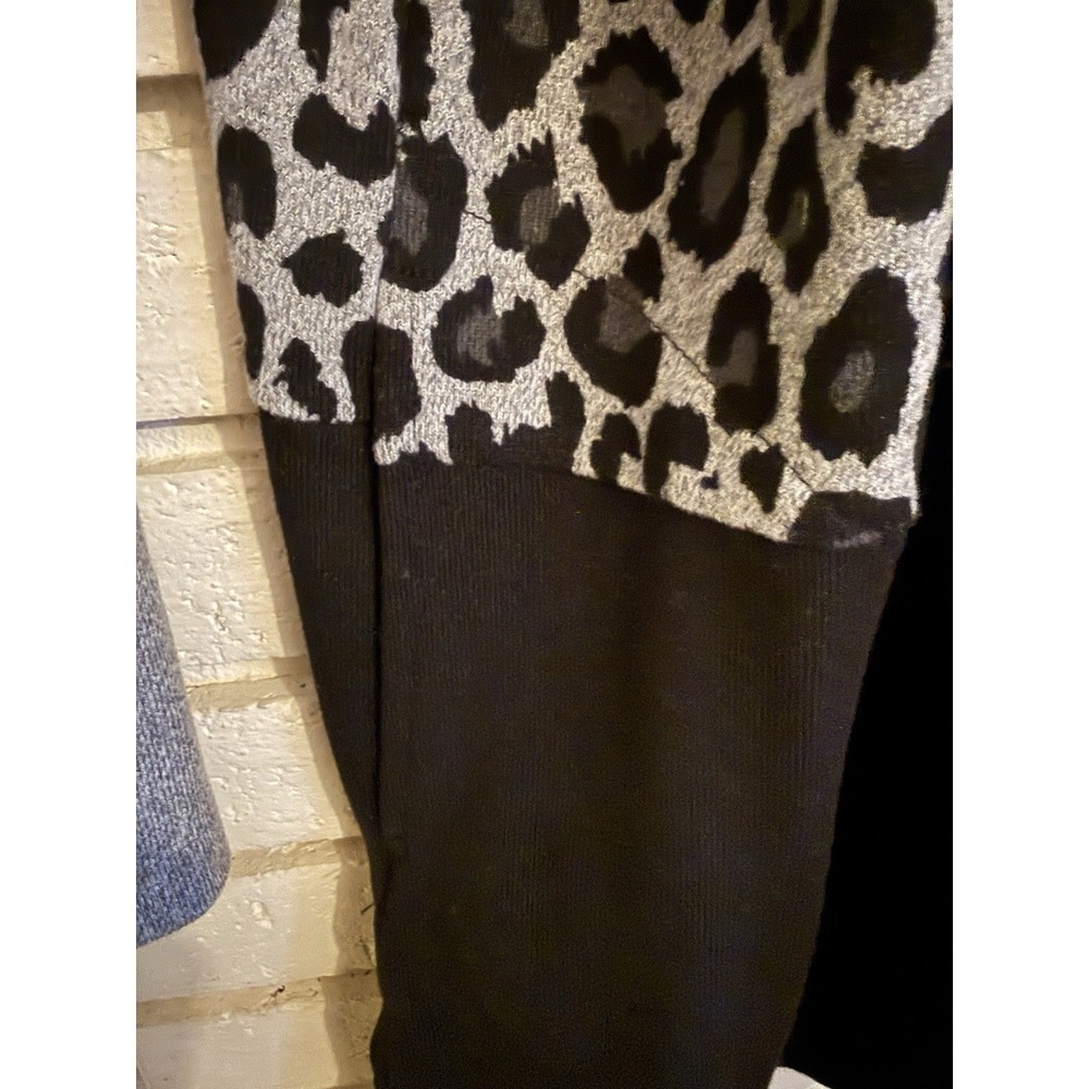 Belle by Kim Gravel Color-Block Cardigan Size XL Black Gray Polyester/Spandex - Picture 3 of 7